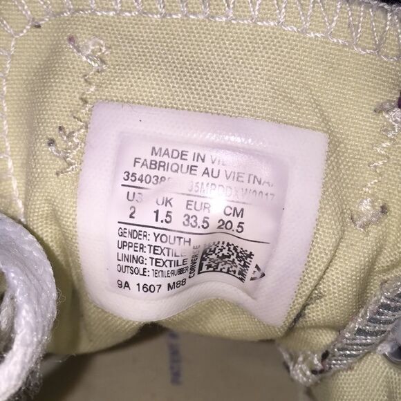 Kids converse size 2 grayish blue metallic color - Picture 5 of 8